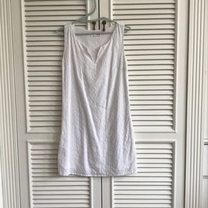 Classy Ivory Eyelet Shift Dress